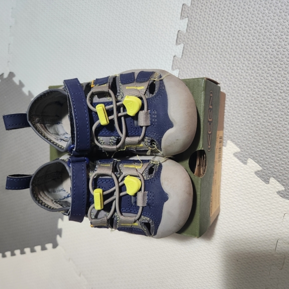 KEEN Kids' Navy and Yellow Sandals